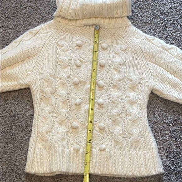 Charabia Cream Cable Knit Wool Blend Turtleneck Sweater | 6A NWT - Picture 8 of 8